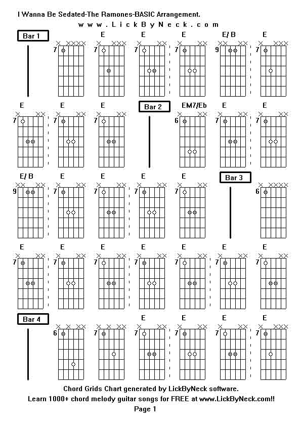 ramones guitar chords